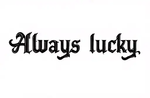 "Always lucky" tattoo design idea