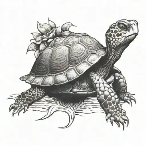 box turtle tattoo design idea