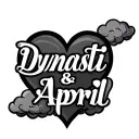 "Dynasti & April" "Dynasti & April" "Dynasti & April" "Dynasti & April" "Dynasti & April" Name in Heart Shape Shape Clouds tattoo design idea