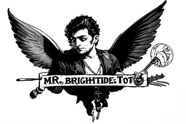 mr. brightside song tattoo design idea
