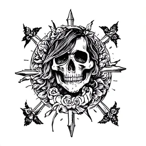 holy death tattoo design idea