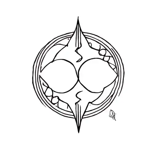 Symbol for breaking the cycle, feminine tattoo design idea