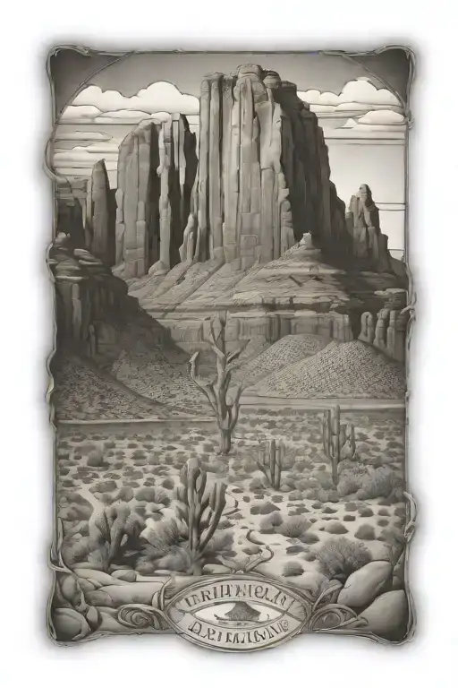 cathedral rock Arizona C J N hidden tattoo design idea