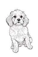 cockapoo dog tattoo design idea