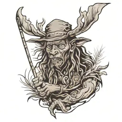 I want a tattoo of a bushman because we have a golf tournament ther the badest golfer win the trophy bushman. The tattoo tattoo design idea