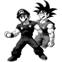 Mario and Goku tattoo design idea