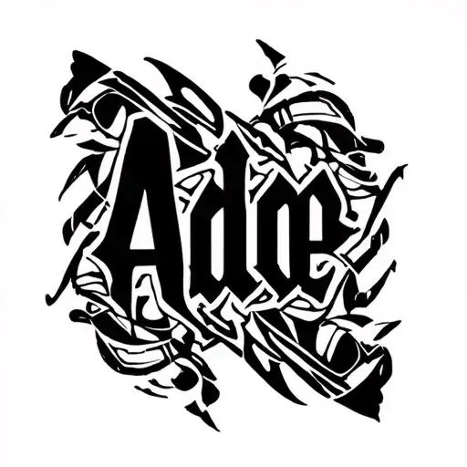 "Adee " text tattoo design idea