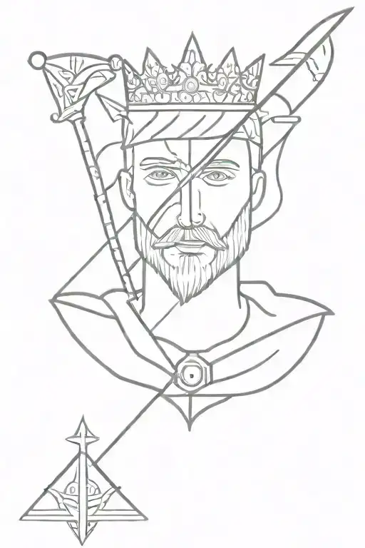 king arthur tattoo design idea