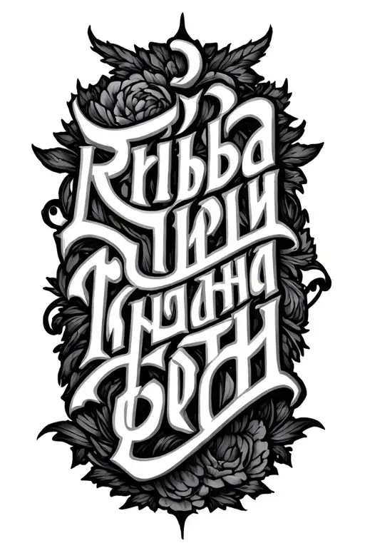 the sentence Бригада Свободы in slavic style tattoo tattoo design idea