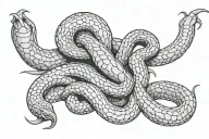 Snaked wrapped to 2001 birth year tattoo design idea