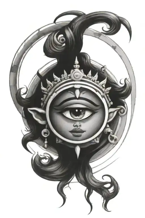 shiva third eye tattoo design idea
