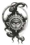 shiva third eye tattoo design idea