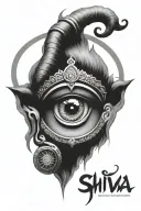 shiva third eye tattoo design idea