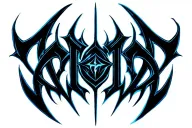 "Void" "Void" cybersigil tribal blue tattoo design idea