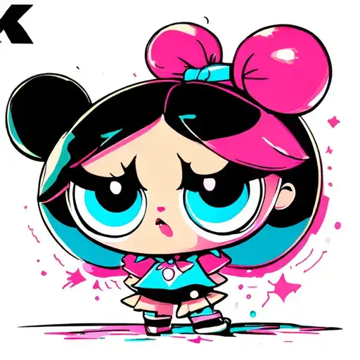 powerpuff girls tattoo design idea