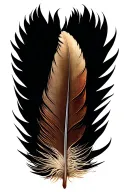 Turkey Feather tattoo design idea