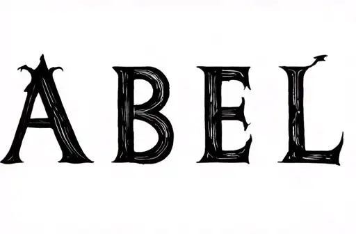 "Abel" tattoo design idea