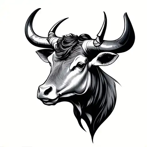 Taurus Head tattoo design idea