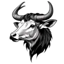 Taurus Head tattoo design idea