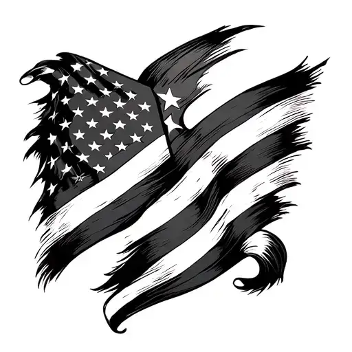 Filipino and us flag intertwined tattoo design idea