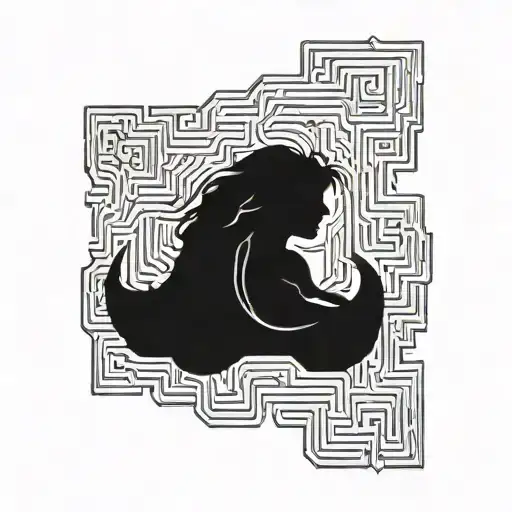 labyrinth tattoo design idea
