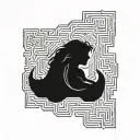 labyrinth tattoo design idea