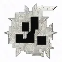 labyrinth tattoo design idea