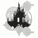 labyrinth tattoo design idea