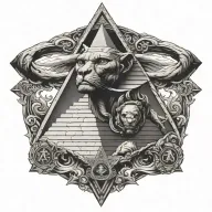 Alpha Phi Alpha Sphinx pyramid tattoo design idea