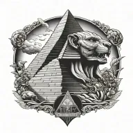 Alpha Phi Alpha Sphinx pyramid tattoo design idea