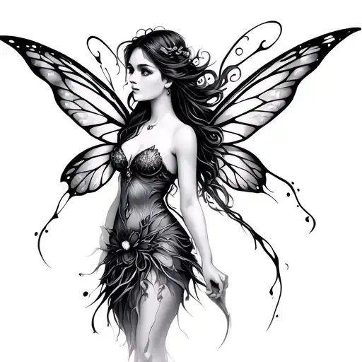 Fairy tattoo design idea
