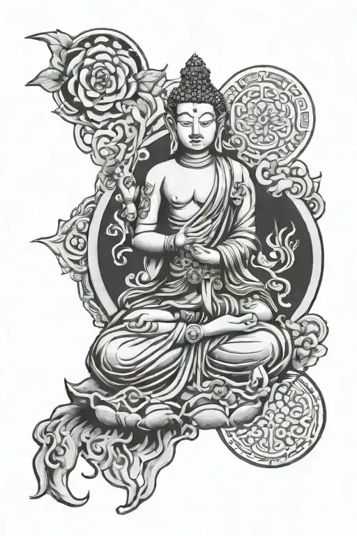 Buddhist inspired tattoo tattoo design idea