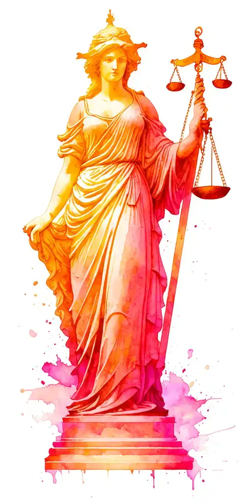law enforcement, lady justice, father time  tattoo design idea