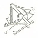 baseball with Dodgers Signature tattoo design idea