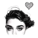 create a tattoo with dear Cameron Every time I see your face, my heart smilesEvery time it feels so good, it hurts some tattoo design idea