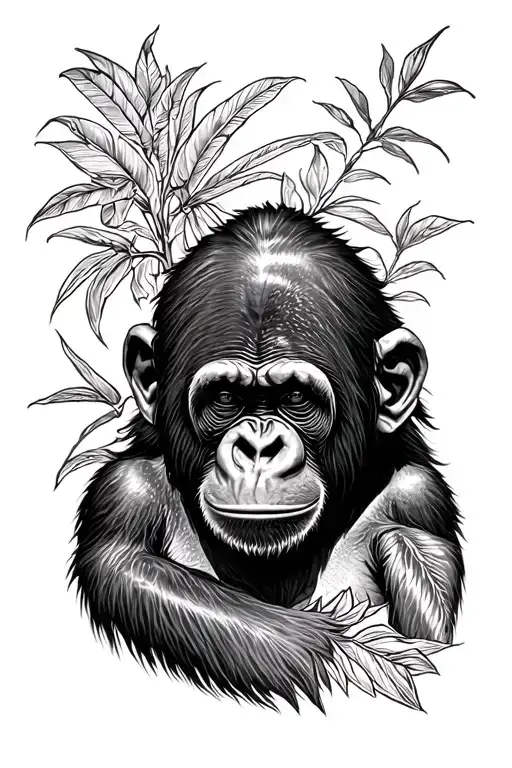 Orangutan bajaj jakarta tattoo design idea