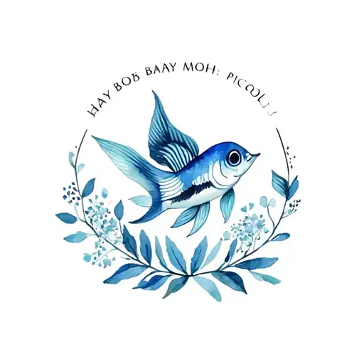 baby boy. Cole. march. pisces. floral symbolic.  tattoo design idea