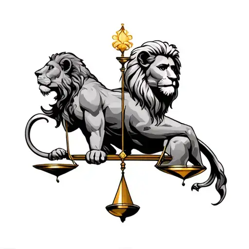 Leo And Libra Combined tattoo design idea