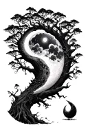 Moon Magic Tree Magic tattoo design idea
