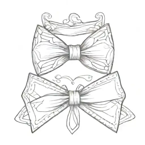 simple bowtie tattoo design idea