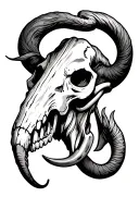 mammoth skull tattoo design idea