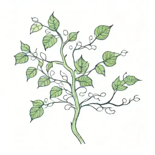 poison ivy tree tattoo design idea