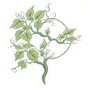 poison ivy tree tattoo design idea