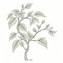 poison ivy tree tattoo design idea