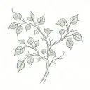 poison ivy tree tattoo design idea
