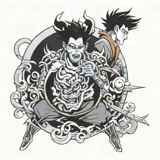 gojo satoru and yondaime  tattoo design idea