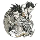 gojo satoru and yondaime  tattoo design idea