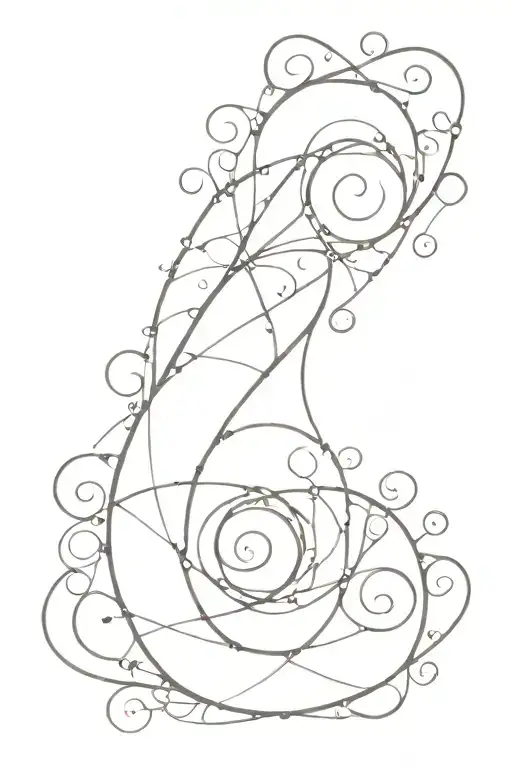 fractals Fibonacci sequence symmetrical shape spirals tattoo design idea