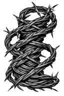 barbed wire tattoo design idea