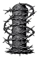 barbed wire tattoo design idea